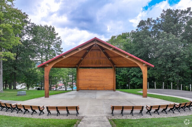 The amphitheater at Zelienople Community Park hosts concerts and community events.