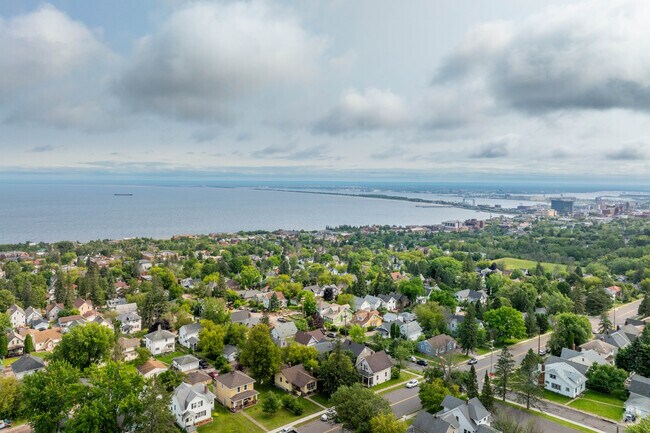 An aerial overview of the Chester Park neighborhood.