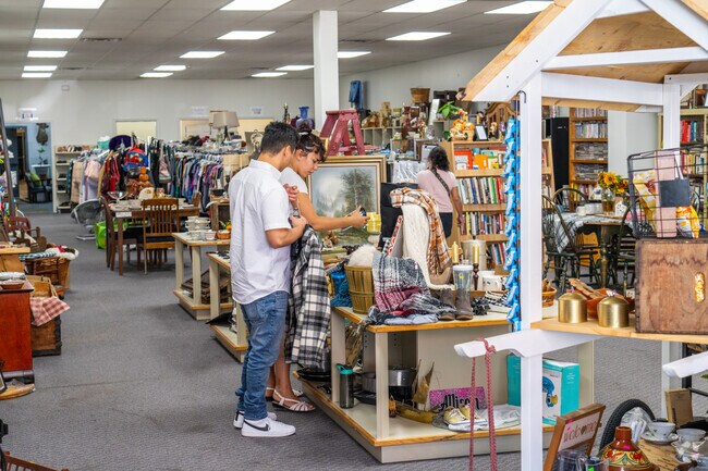 Thrifting at one of many local thrift stores is a popular activity in nearby Downtown Lebanon.