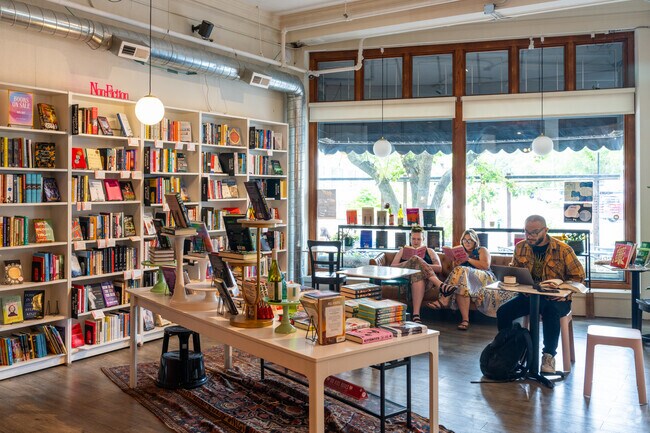 Relax with a new book and a fresh cup of coffee at The Literary in Downtown Champaign.