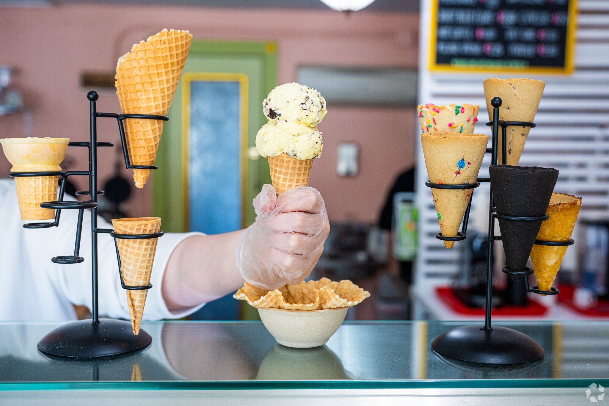 Visit Sticks and Cones for a scoop of homemade gelato on a summer day near Kay/Catherine.