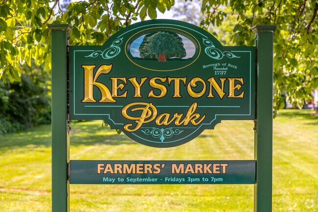Keystone Park is home to the Bath Farmers' Market.