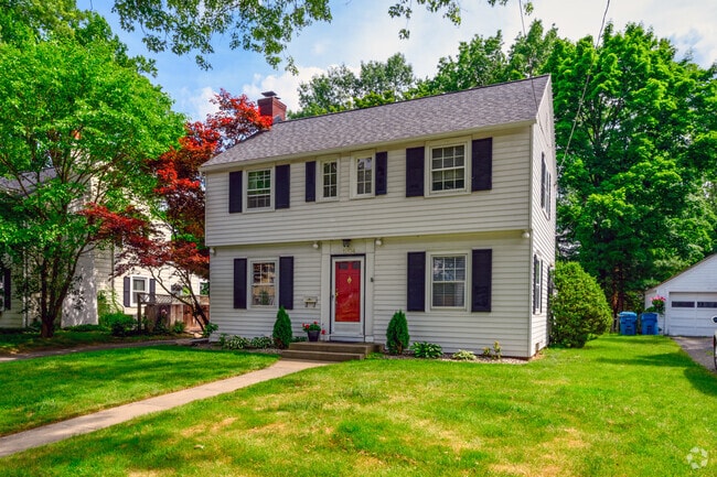A two-story Colonial found in the Golden Triangle area of Milwood.