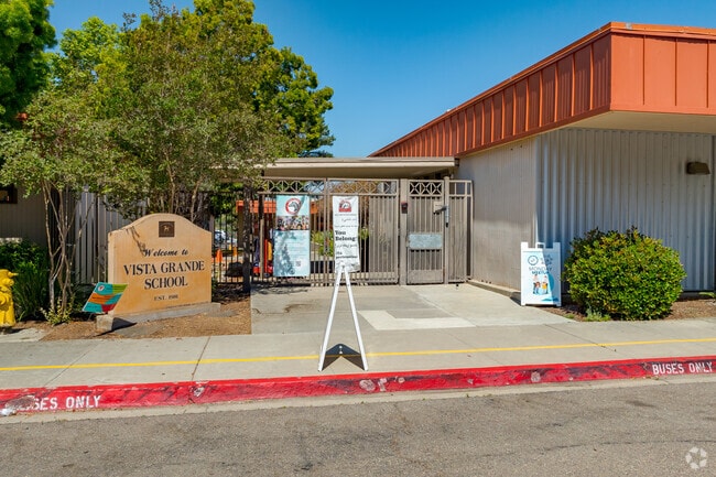 Vista Grande School in Rancho Park welcomes students everyday at its main gates.