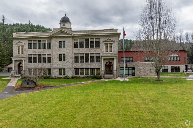 Wilkeson Elementary School is a fine example of classical architecture.
