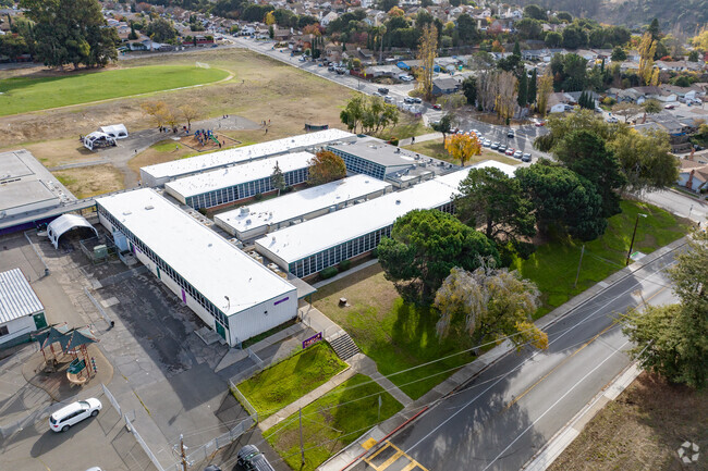 Elite Public School offers a sprawling campus when viewed from above.