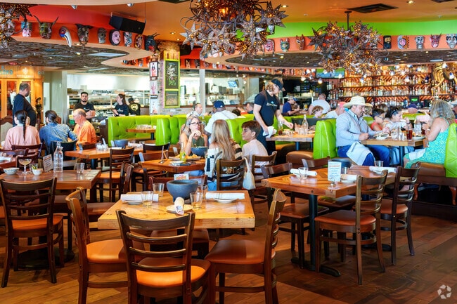 Dr. Phillips residents regularly enjoy the vibrant ambiance and well decorated Rocco's Tacos.