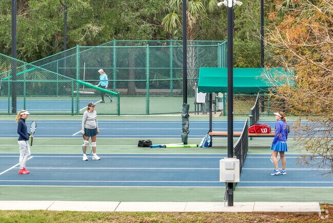 Celebration tennis buffs can hit the court at Celebration Lakeside Park.