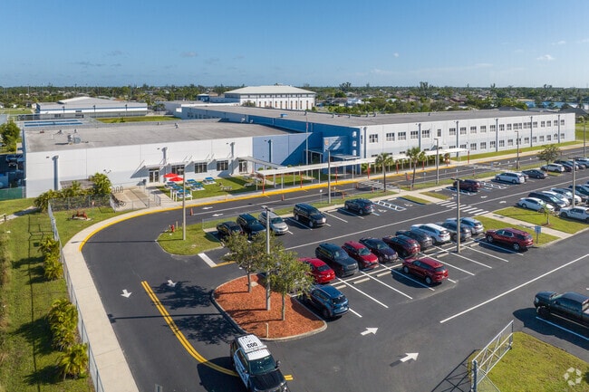 From the air over Patriot Elementary School in Cape Coral you can see how large this school is.