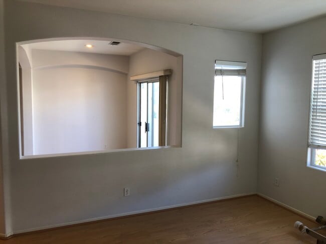 view from living room to dining room