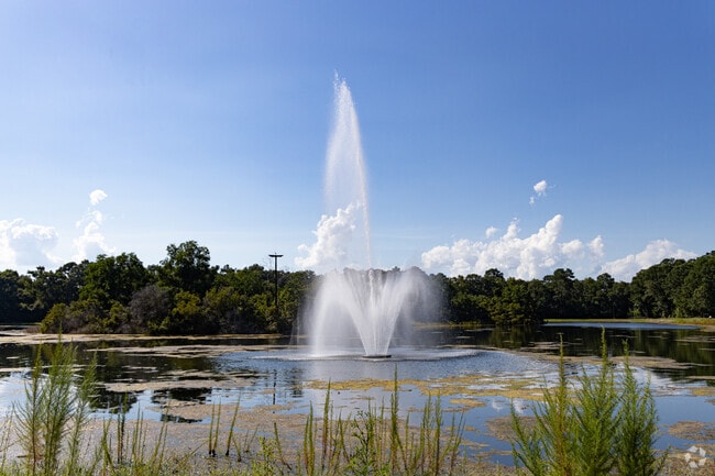 Enjoy the fountain and stunning landscape at Joseph Tribble Park.