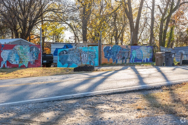 Murals made residents line the streets of Bruner.