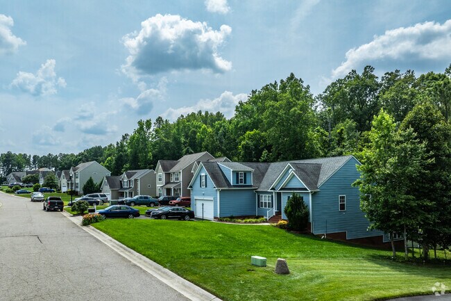 Rows of newly constructed homes line the streets of North Dinwiddie.