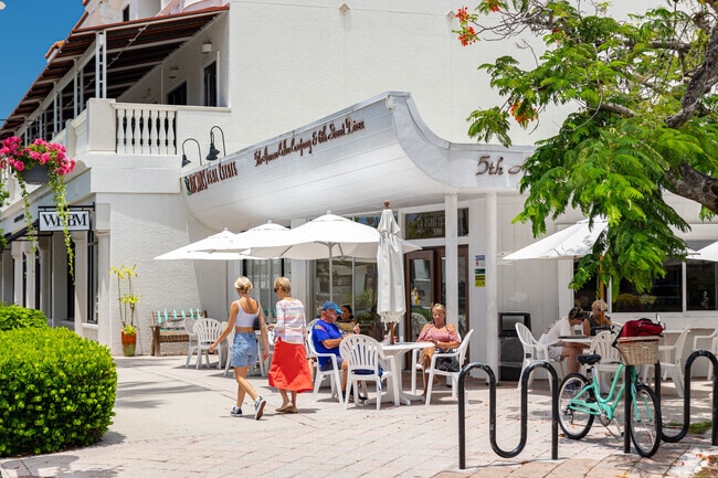 Downtown Naples residents love to stroll and sit down for a coffee along 5th Ave South.