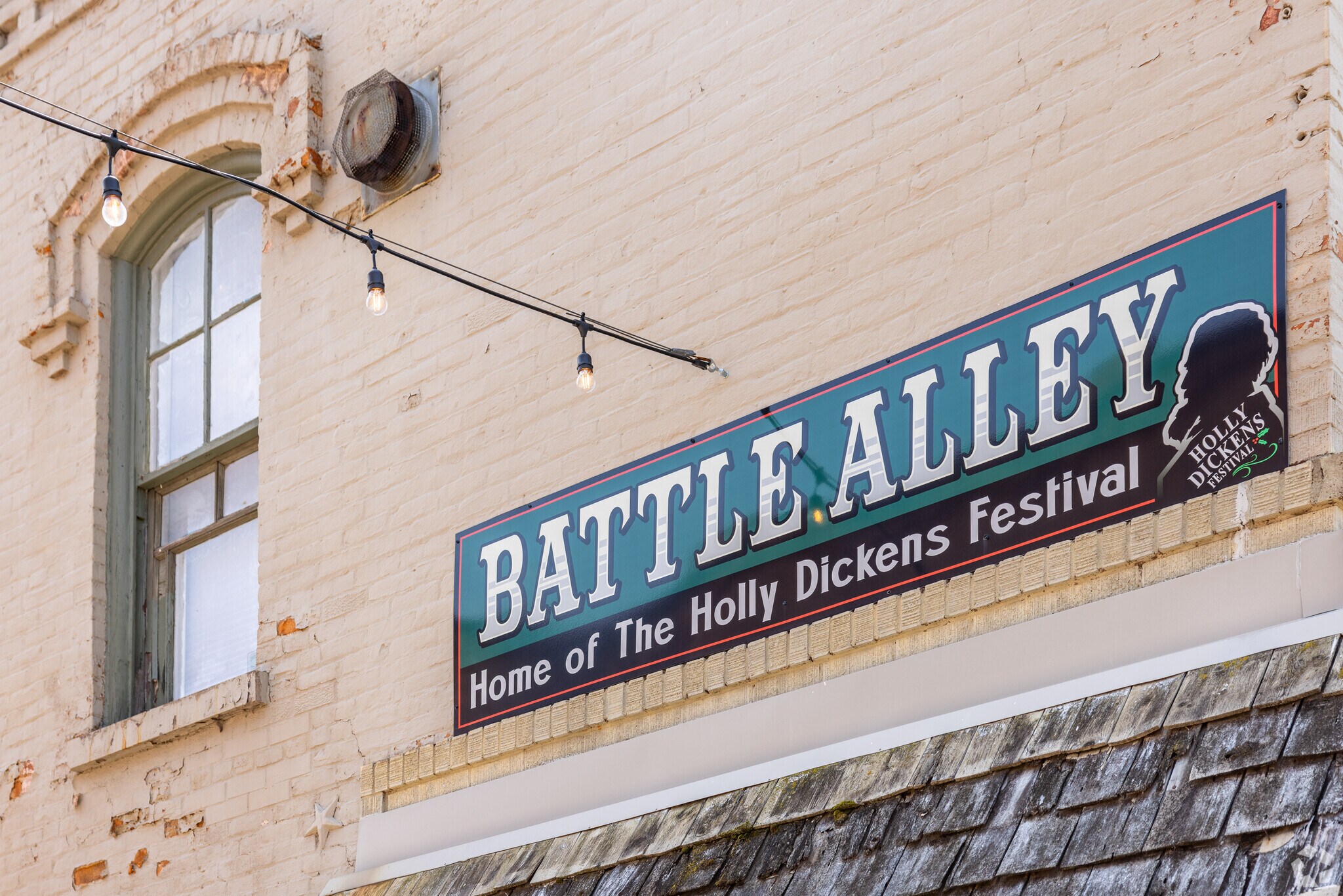 Battle Alley in downtown Holly is home to the annual Dickens Festival.