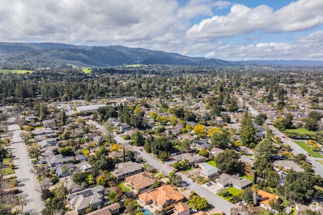 The foothills of the Santa Cruz mountains can be seen from South Los Altos.