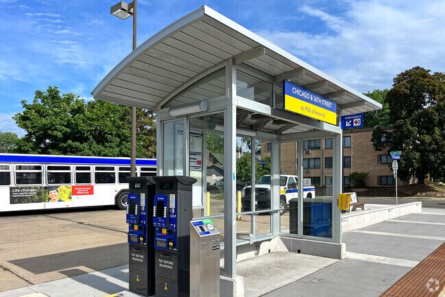 Metro Transit bus routes run throughout the neighborhood, offering convenient transportation.