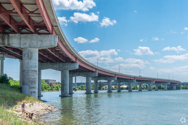 Take a walk through Thomas Knight Park located under the Casco Bay Bridge.