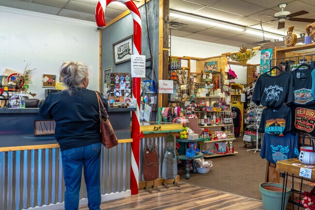 The Flat Armadillo Trading Co. in Purcell offers a unique shopping experience near Corbett.