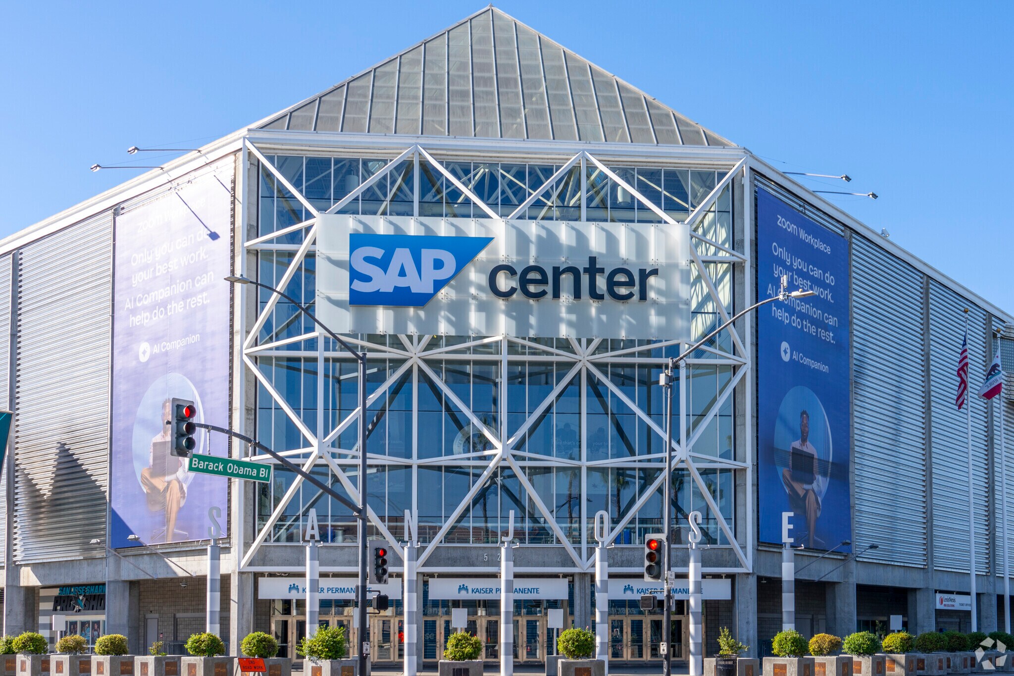 The SAP Center hosts concerts and San Jose Sharks hockey games.