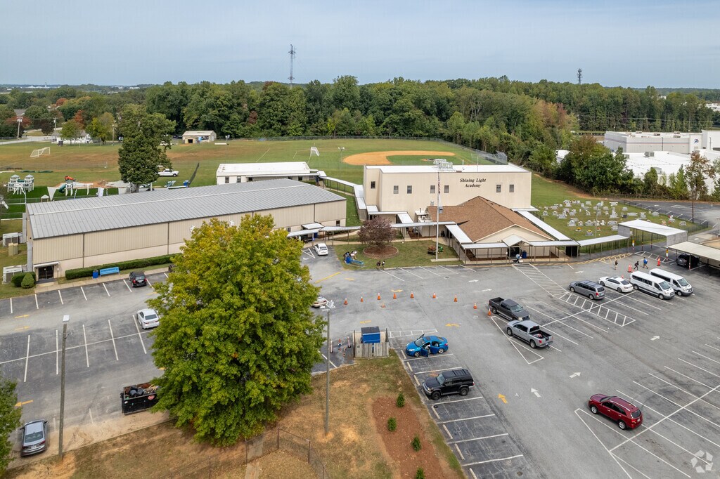 An aerial overview of Shining Light Academy.
