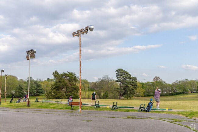 Golfers of all skill levels can hit balls at the Mason Rudolph Golf Course in Clarksville.