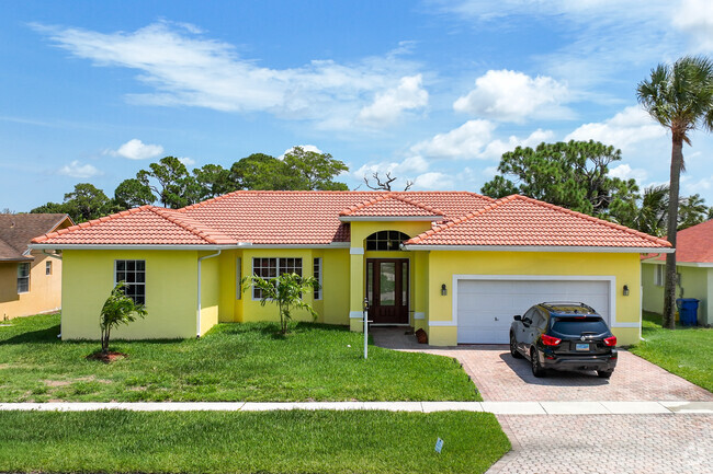 Mediterranean style colorful home in Lone Pines neighborhood.