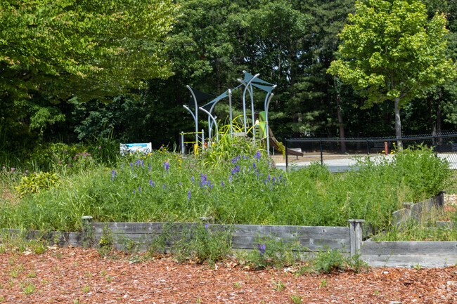 Highland-Goffes Falls School in Bedford has a small garden area.