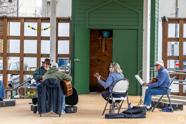 Live music at the Tammany Trace Trail adds rhythm to Covington life.