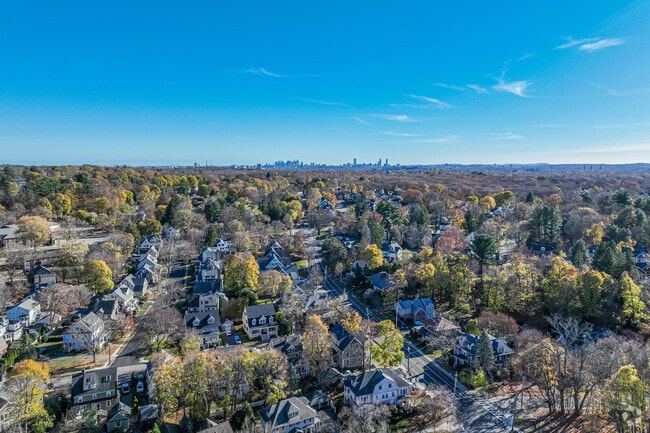 Grove Street sits just outside of the city of Boston.