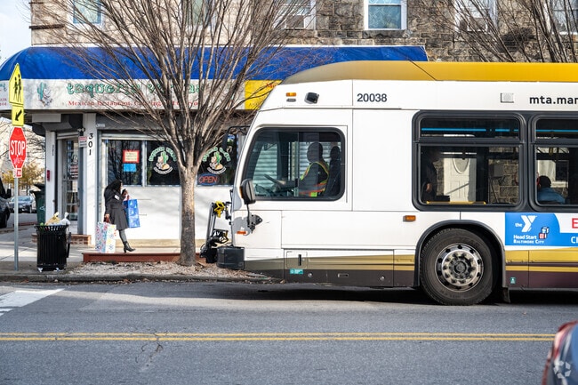 CityLink buses on Eastern Avenue streamline commutes from Highlandtown.