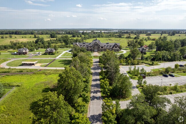 Aerial view of Duke Farms near Raritan.