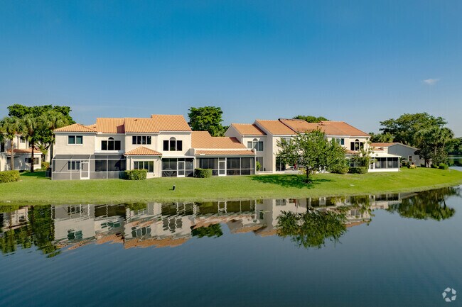 Gorgeous waterfront townhomes are found in the Towne Park neighborhood of Delray Beach, FL.