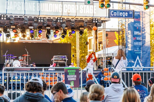 Shelton Park residents come to the Tipoff at Toomers event to celebrate basketball season.