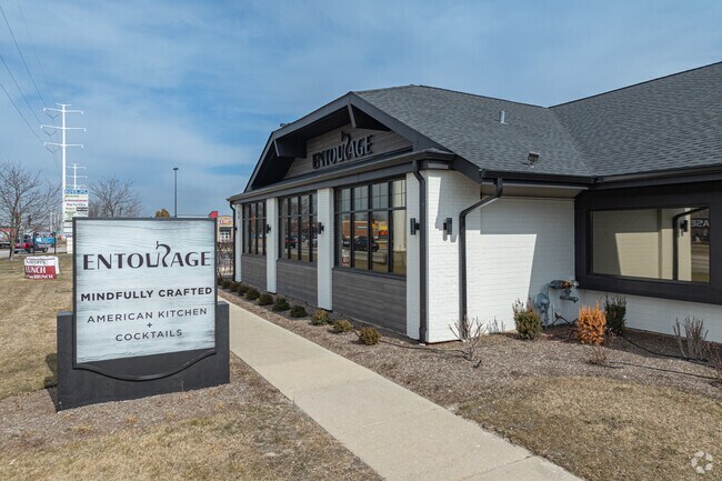 Entourage Naperville, located within Watts, offers high-end steak dinners and cocktails.