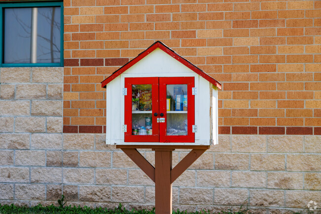 A small, year-round pantry box can be found on the North Elementary School campus.