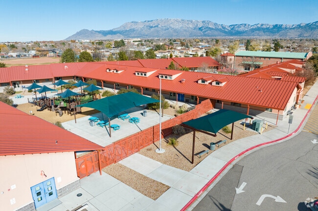 Courtyard at Desert Willow Family School.