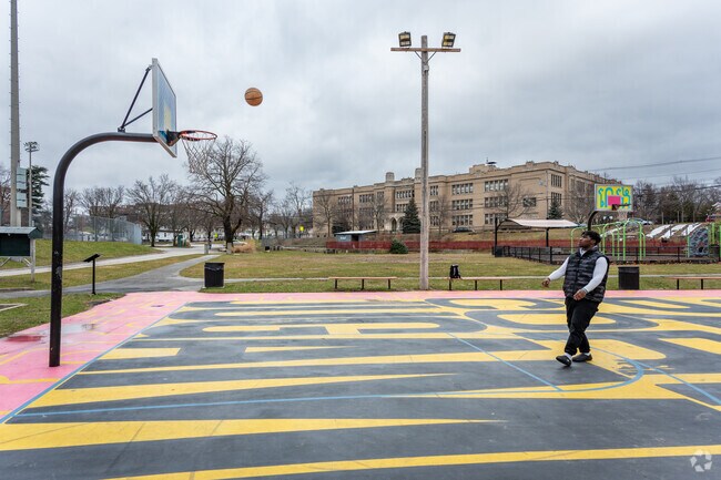 Shoot some hoops at Davis Park and enjoy a game in Valley, RI.