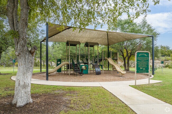 In Butler Farms, Liberty Hill, discover a bright, unique playground for kids to enjoy.