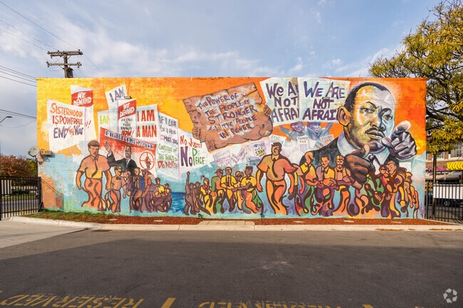 Beautiful murals are plentiful in Detroit's Holcomb Community.