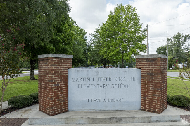 Front sign of Martin Luther King Jr. Elementary School in Huntsville Alabama.