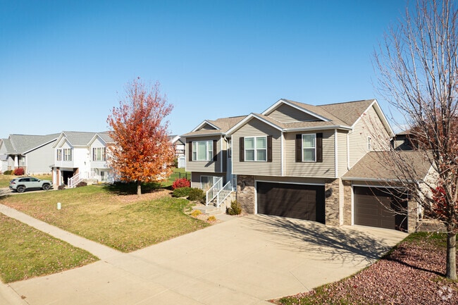 Fairfax features new builds such as these Colonial Revivals.