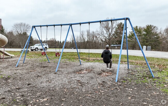 A cold day for a swing at this Marlboro park.