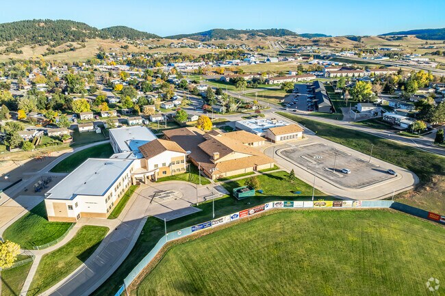 Sturgis Elementary School offers a sprawling campus when viewed from above.