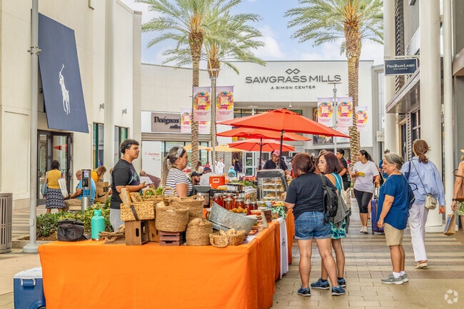 Shop fresh produce at the Farmers & Artisan Market in Sawgrass Mill Mall on the weekends.