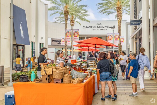 Shop fresh produce at the Farmers & Artisan Market in Sawgrass Mill Mall on the weekends.