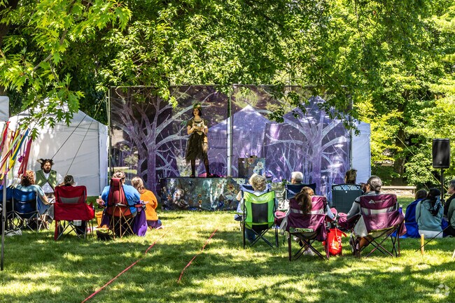 Enjoy Shakespearian plays performed at the Forest Home Cemetery near White Manor.