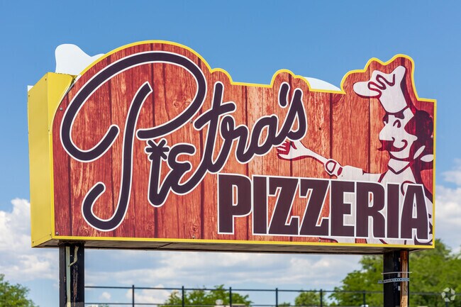 Dive into a cheesy slice of pizza at Pietra’s Pizzeria & Italian.