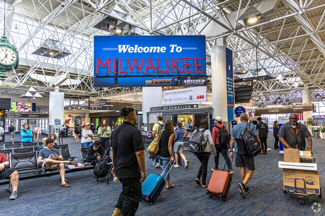 Milwaukee's Mitchell International Airport is the closest airport to Wales.