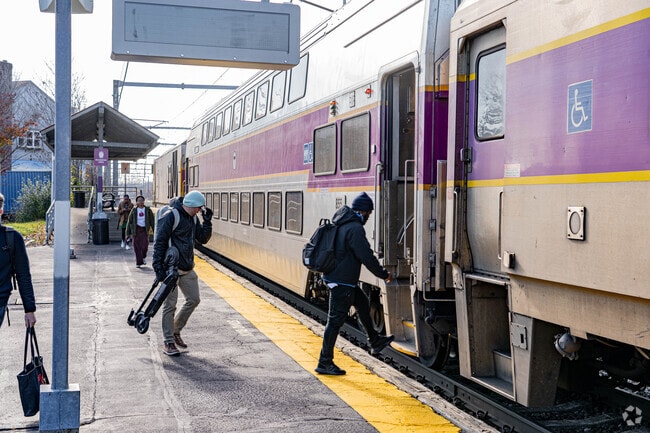 Residents of Hyde Park take the commuter rail line to Downtown Boston.